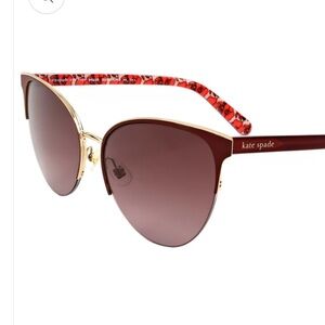KATE SPADE Women's Red Cat-Eye Sunglasses NIB